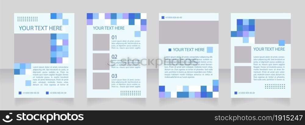 Volunteer organization promotion blank brochure layout design. Vertical poster template set with empty copy space for text. Premade corporate reports collection. Editable flyer paper pages. Volunteer organization promotion blank brochure layout design