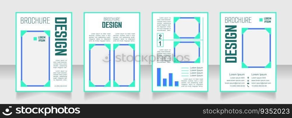 Volunteering organization blank brochure design. Template set with copy space for text. Premade corporate reports collection. Editable 4 paper pages. Smooch Sans Light, Bold, Arial Regular fonts used. Volunteering organization blank brochure design