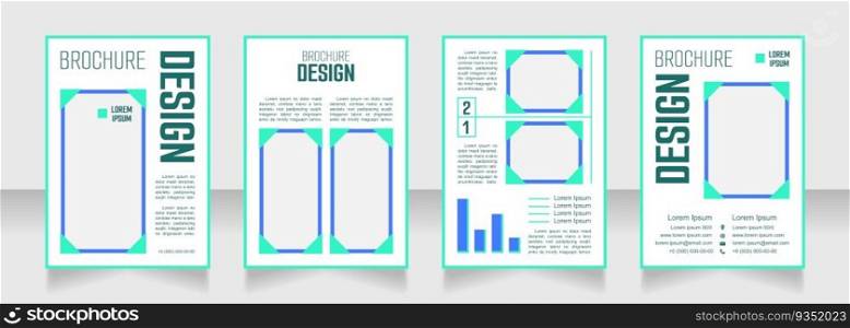 Volunteering organization blank brochure design. Template set with copy space for text. Premade corporate reports collection. Editable 4 paper pages. Smooch Sans Light, Bold, Arial Regular fonts used. Volunteering organization blank brochure design