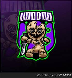 Voodoo esport mascot logo design