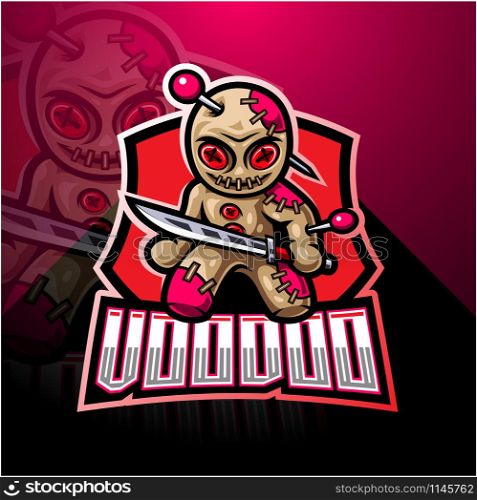 Voodoo esport mascot logo design