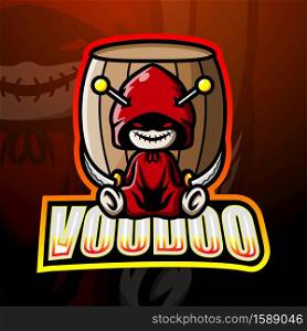 Voodoo mascot esport logo design