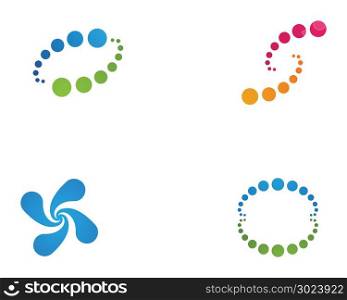 vortex circle logo and symbols template icons app. Abstract future digital science technology concept