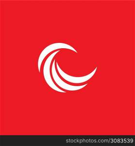 vortex circle red vector illustration icon Logo Template design