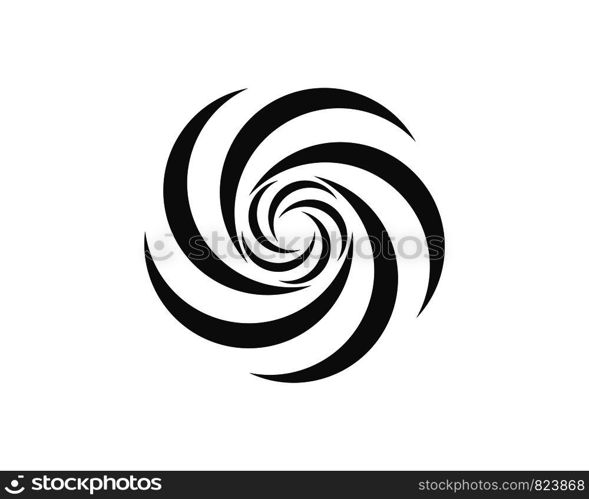 vortex logo icon wave and spiral vector template