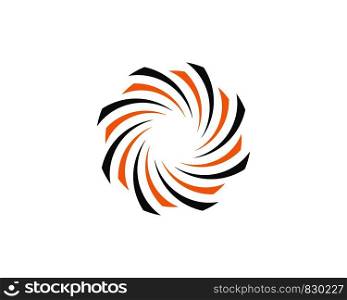 vortex logo icon wave and spiral vector template