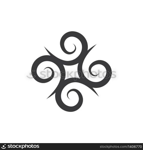 vortex wind logo icon vector design template