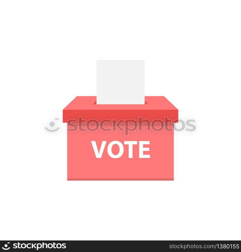 Vote box icon flat style