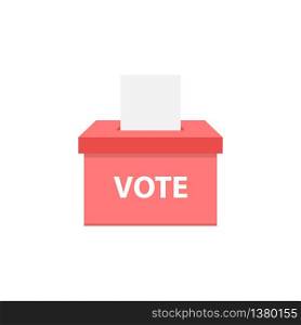 Vote box icon flat style