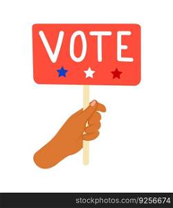 Vote Election Flag Sticker, President, Government Vector Illustration Background for mobile, poster, flyers, social media.