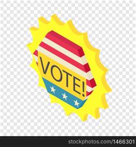 Vote icon. Isometric illustration of vote vector icon for web. Vote icon, isometric 3d style