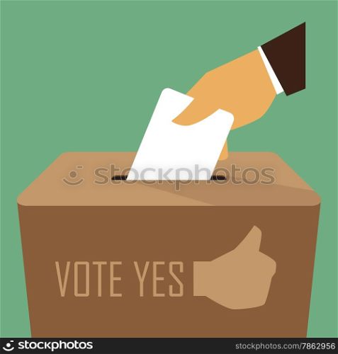 Voting at the Ballot Box, Illustration by vector design EPS10.