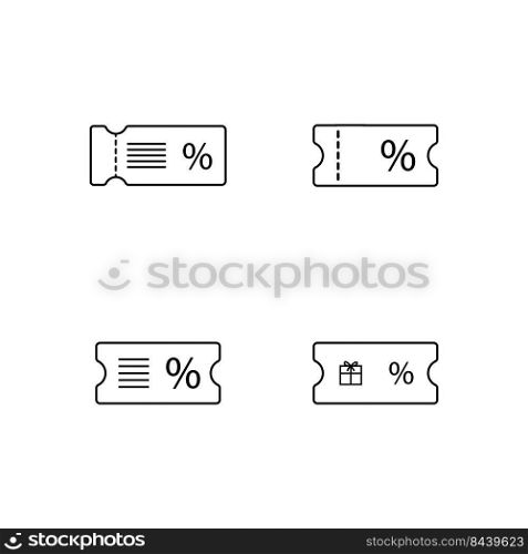  voucher icon stock illustration design