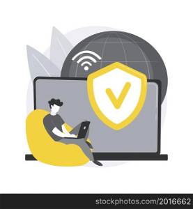 VPN access abstract concept vector illustration. Virtual private network access, remote proxy server, VPN service, unblock website online, secure internet, global connection abstract metaphor.. VPN access abstract concept vector illustration.
