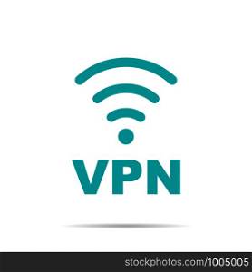 VPN icon sign isolated on background. Vector