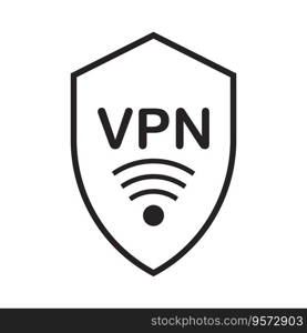 VPN or Virtual Private Network icon, vector illustration symbol design