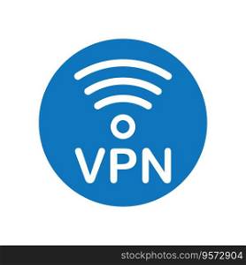 VPN or Virtual Private Network icon, vector illustration symbol design