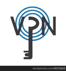 VPN or Virtual Private Network icon, vector illustration symbol design