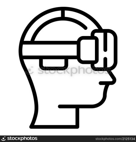 Vr cinema headset icon outline vector. Digital reality. Innovation camera. Vr cinema headset icon outline vector. Digital reality