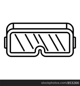 Vr game goggles icon. Outline vr game goggles vector icon for web design isolated on white background. Vr game goggles icon, outline style