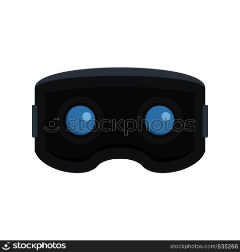 Vr glasses icon. Flat illustration of vr glasses vector icon for web isolated on white. Vr glasses icon, flat style