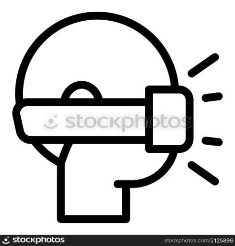 Vr goggles icon outline vector. 360 tour. Video degree. Vr goggles icon outline vector. 360 tour