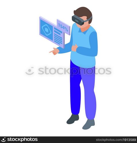 Vr headset icon isometric vector. Virtual reality. Game tech. Vr headset icon isometric vector. Virtual reality