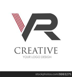 VR Letter Logo Design with Creative Modern Trendy