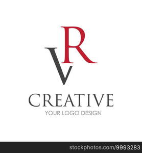 VR Letter Logo Design with Creative Modern Trendy