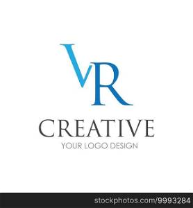 VR Letter Logo Design with Creative Modern Trendy