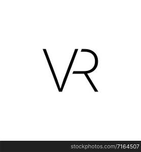 VR logo black vector icon. VR icon. Virtual reality 360 icon, isolated on white background. Virtual reality icon. Virtual reality symbol in modern simple flat style for web design. Vector illustration