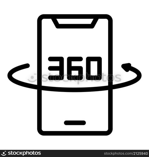 Vr smartphone icon outline vector. Virtual tour. Digital reality. Vr smartphone icon outline vector. Virtual tour