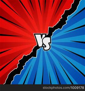 VS, confrontation comic background in pop art style. confrontation comic background in pop art style