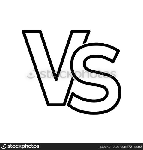 VS or versus icon isolated. Confrontation symbol. Game concept. Letter sign of choise. EPS 10. VS or versus icon isolated. Confrontation symbol. Game concept. Letter sign of choise.
