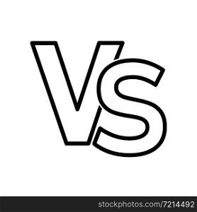 VS or versus icon isolated. Confrontation symbol. Game concept. Letter sign of choise. EPS 10. VS or versus icon isolated. Confrontation symbol. Game concept. Letter sign of choise.