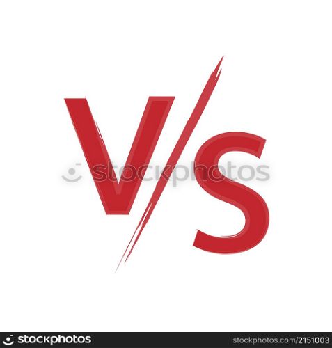 VS sign. Versus icon. Red letters. Creative logotype. Cartoon element. Flat style. Vector illustration. Stock image. EPS 10.. VS sign. Versus icon. Red letters. Creative logotype. Cartoon element. Flat style. Vector illustration. Stock image.