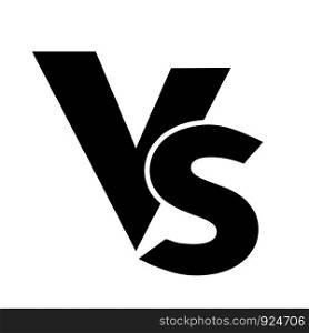VS versus letters vector logo icon isolated on white background. VS versus symbol for confrontation or opposition design concept