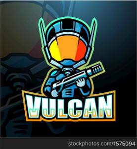 Vulcan mascot esport logo design