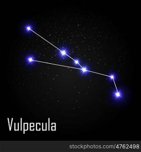 Vulpecula Constellation with Beautiful Bright Stars on the Background of Cosmic Sky Vector Illustration EPS10. Vulpecula Constellation with Beautiful Bright Stars on the Backg