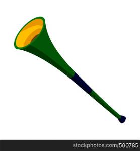 Vuvuzela trumpet icon in cartoon style on a white background. Vuvuzela trumpet icon, cartoon style