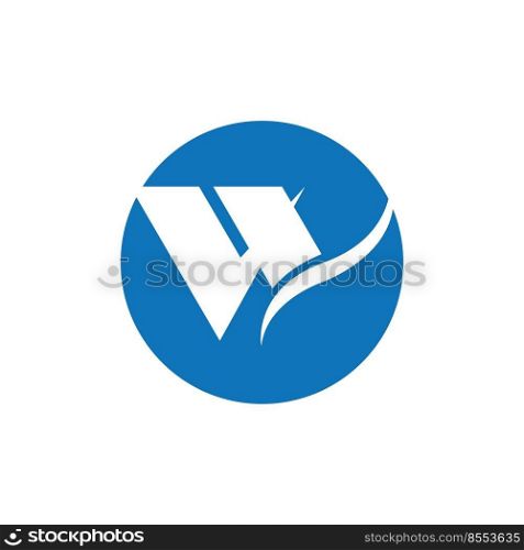 w business logo vector illustration on white background
