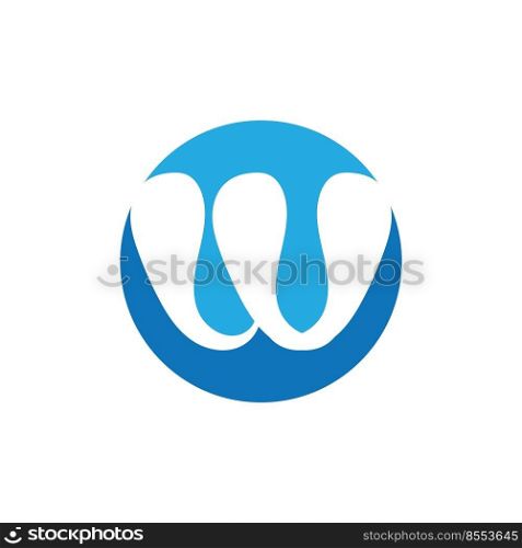 w business logo vector illustration on white background