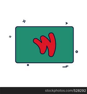 W card icon design vector