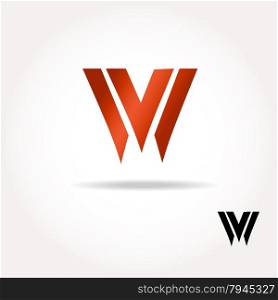 W letter bright colors logo - Vector Illustration, easy editable for your design. Business Logo