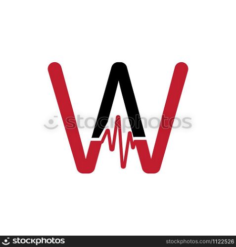 W Letter creative logo or symbol template design