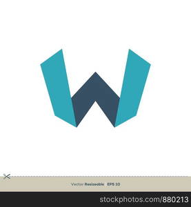 W Letter Logo Template Illustration Design. Vector EPS 10.