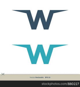 W Letter Logo Template Illustration Design. Vector EPS 10.