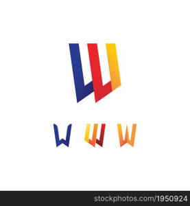 W Letter Logo Template vector illustration design