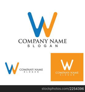 W Letter Logo Template vector illustration design