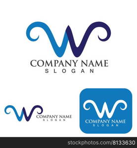 W Letter Logo Template vector illustration design